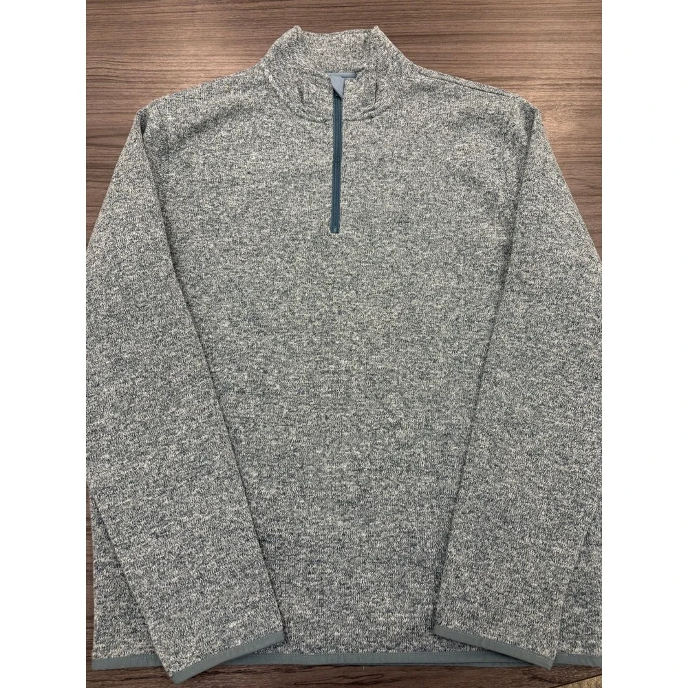 J.Crew Authentic Fleece Quarter(1/4)‎ Zip Pullover Sweater Large Gray